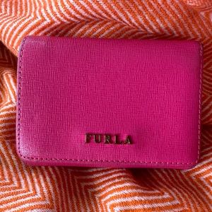 FURLA trifold pink wallet